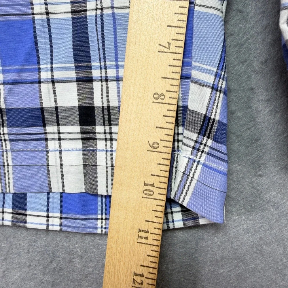 FootJoy Mens Blue Plaid Performance Golf Shorts Size 34 W34 Checkered FJ‎ Logo